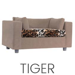 Pet sofa taupe - plaid Tiger